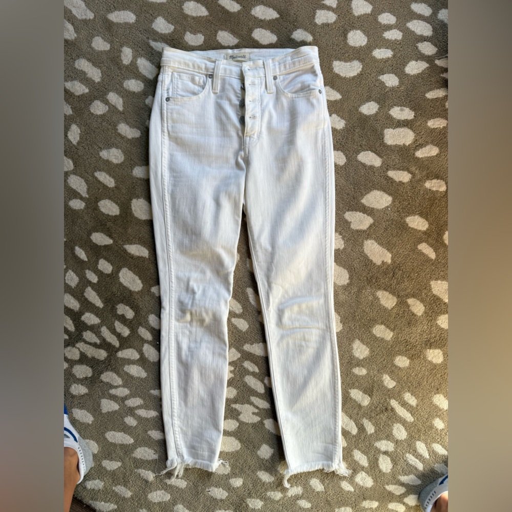 Madewell High-Rise Skinny Crop Jeans – White – Size 25